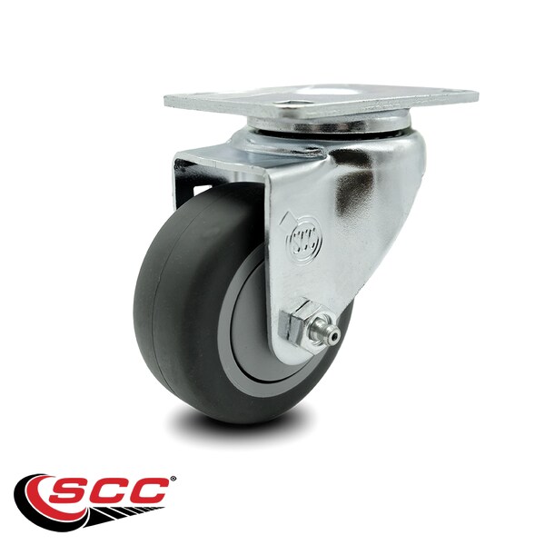 3.5 Inch Thermoplastic Rubber Wheel Swivel Top Plate Caster